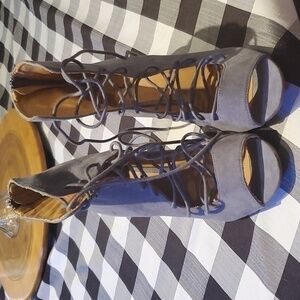 Qupid Peep Toe Boots size 10